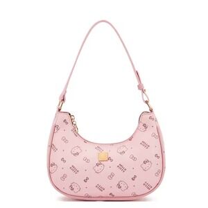 NEW Hello Kitty Pink Crescent Shoulder Bag Y2K Kawaii Mini Handbag Sanrio Purse